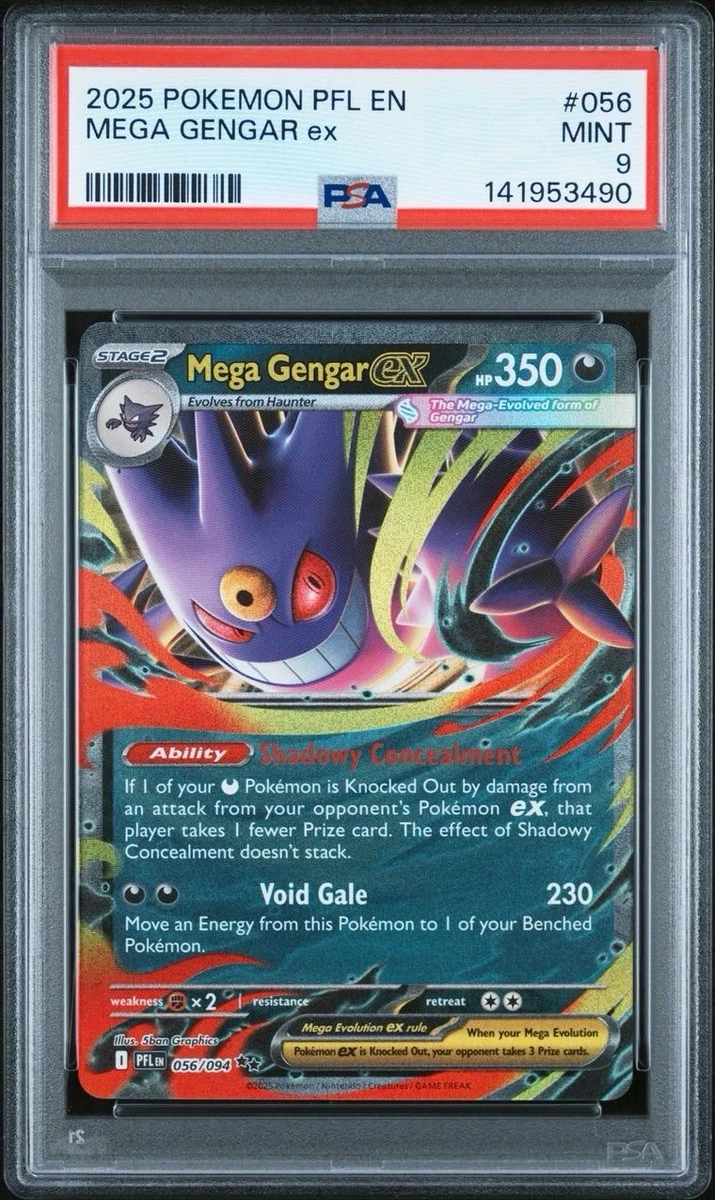 Gengar Pokémon TCG Professional Sports Authenticator (PSA) Grade 9