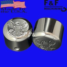 2008-2023 Harley Street Glide Chrome US Navy Axle Covers *Made in the USA*