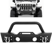 Stubby Front Bumper Compatible with 2007-2024 Jeep Wrangler JK JL Gladiator JT W