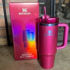 Stanley 30oz Quencher H2.0 Tumbler Berry Truffle Limited Edition Pink Handle Cup
