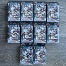LOT of 10 2025 Topps Chrome Football Hanger Box NFL Sealed
