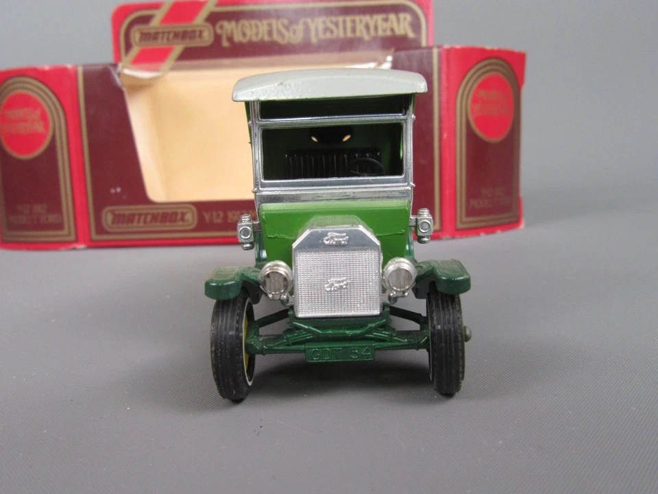 C985 Matchbox Modelle Of Yesteryear Y-12 Ford T 25 Years Silber 1912 IN Ovp - Bild 4 von 4