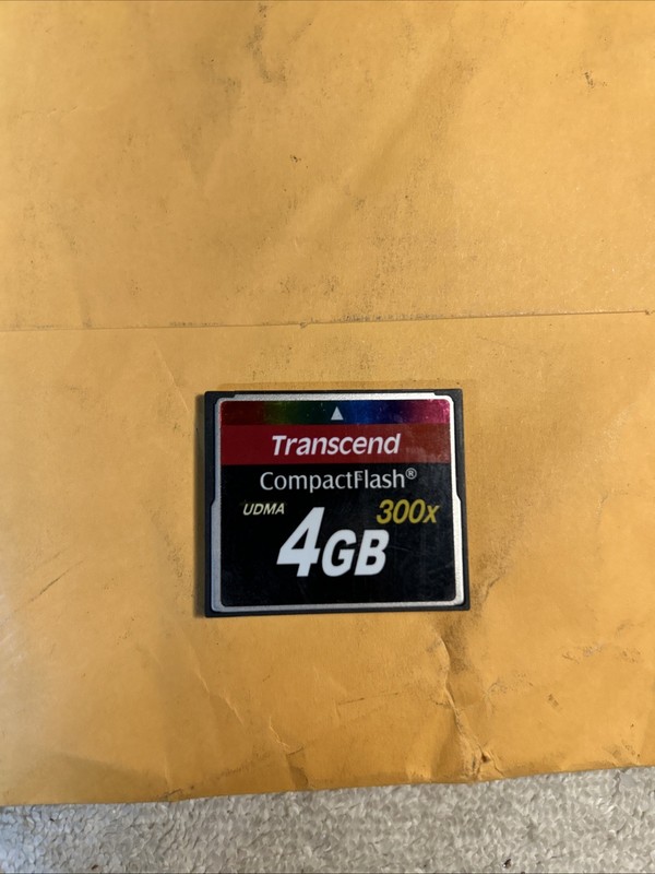 Original 4GB Transcend CF Memory Card UDMA 300x CompactFlash.