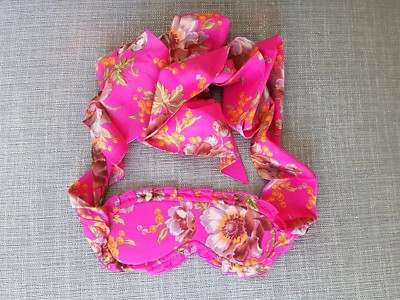Spoylt Flirtation rosa Blumen blumige Seide Augenmaske neu mit Etikett Geschenktüte mehrfarbig