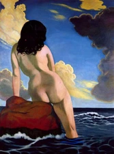 high quality oil painting handpainted on canvas " Bather, stormy sky"