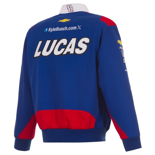 2025 Auténtica Chaqueta Nascar Kyle Busch Lucas Aceite Algodón Sarga Completa a Presión Real - Imagen 3 de 7