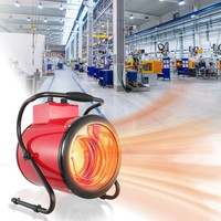 3/5/9KW Large Industrial Space Fan Heater Garage Workshop Electric Air Warmer UK