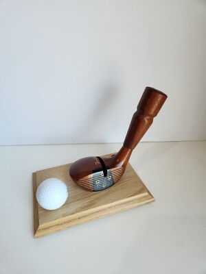 Vintage Wilson Finalist Golf Club Hogan ball pen holder Business Card Holder