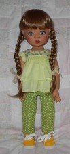 WEE 3 PLAITS Doll Wig SIZE 12-13.5 AUBURN Long Braids Bangs No Part NWT