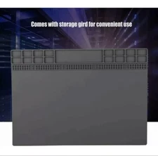 Grey Anti-slip Gun Maintenance Mat, Rubberized Repair Cleaning Pad 15.9" x 12"