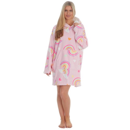 Ladies Fun Print Oversized Hoodie Poncho Warm Soft Blanket - Gift Idea - Picture 4 of 10