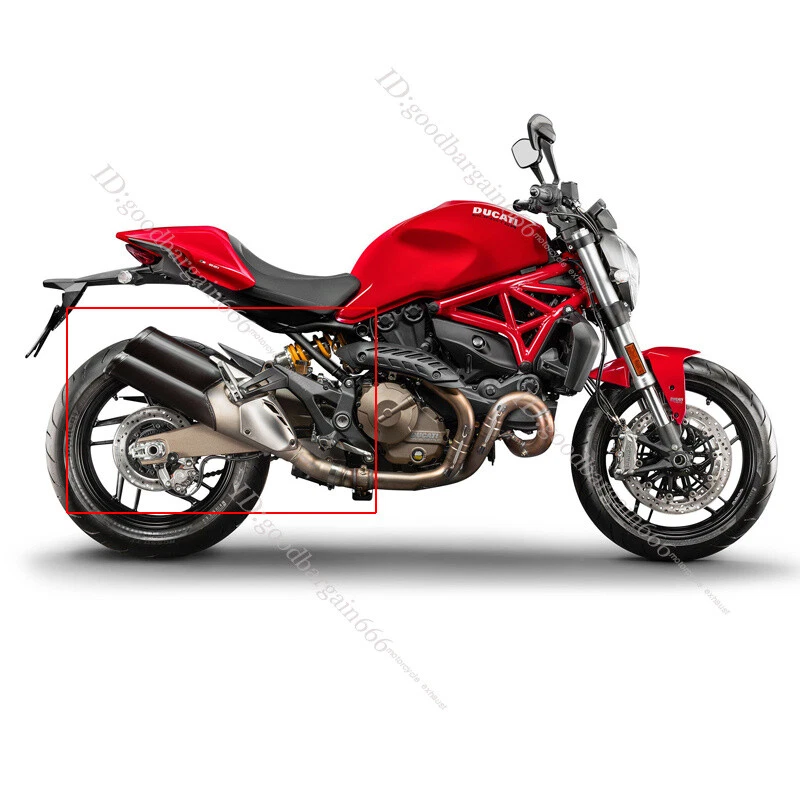 Tubo silenciador 51 mm puntas escape moto Ducati Monster 821 1200 2014-2018 Foto 2 de 4