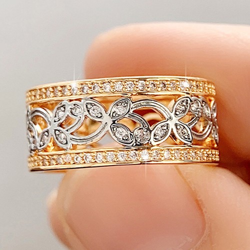 Gorgeous 925 Silver Filled Ring Cubic Zirconia Women Wedding Jewelry Size 6-10 - Picture 17 of 32
