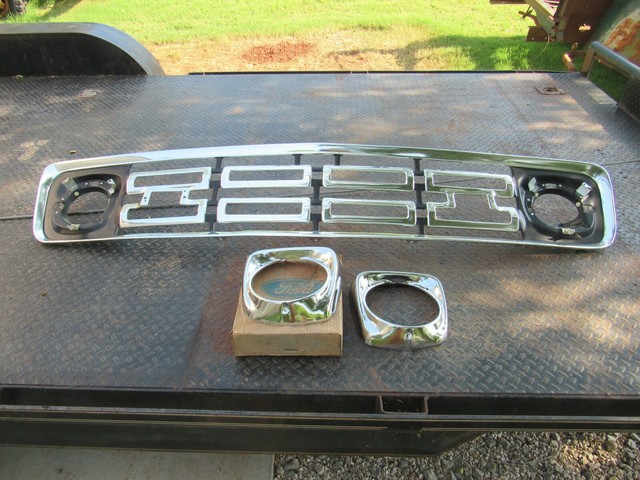 NOS 1964 FORD TRUCK STAINLESS GRILLE HEADLIGHT BEZELS F100 F250 eBay