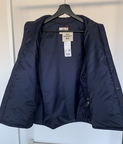 BNWT ADULT Uniqlo Anya Hindmarch Pufftech Jacket Navy S - Picture 9 of 10