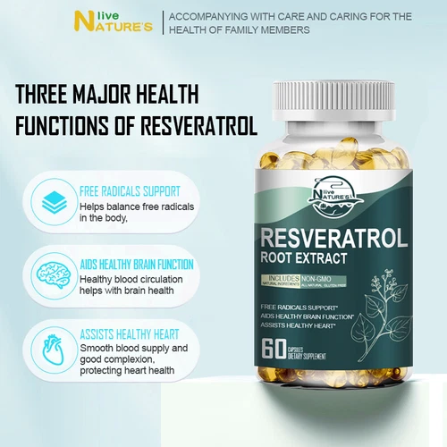 Resveratrol Fuerza Máxima 1200MG Anti-Envejecimiento Antioxidante No-OGM 120 Cápsulas - Imagen 8 de 8