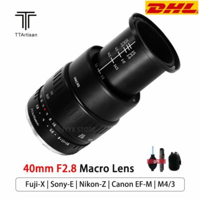 TTartisans 40mm F2.8 Macro Close Up Lens For Sony E EOS-M M4/3 Nikon Z Fuji X