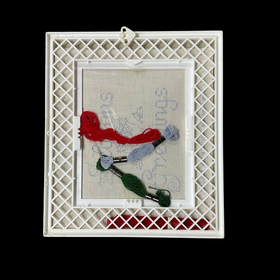 Kit de punto de cruz vintage Paragon Needlecraft temporadas saludos 1978 Navidad Foto 3 de 4