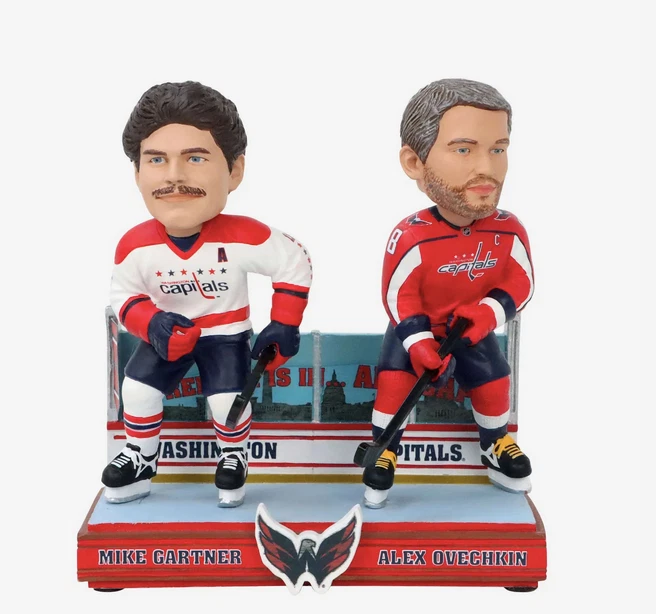 Mike Gartner & Alex Ovechkin Washington Capitals entonces y ahora Bobblehead - Edición limitada Foto 4 de 4
