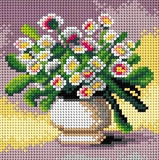 Orchidea Needlepoint canvas for halfstitch without yarn Daisies in a Vase 289...