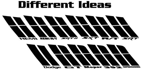 Fender Stripe Fits: 2008-2022 Dodge Challenger rt srt sxt Graphic Decal on 3M.. - Picture 2 of 4