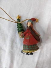 Lang & Wise Sue Dreamer 1st Edition 1998 Skating Woman with Tree Ornament  #10 