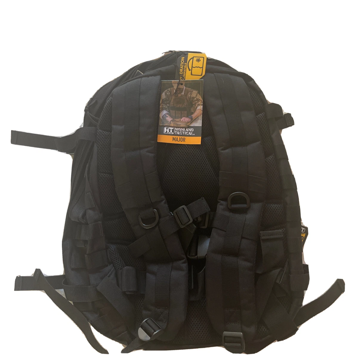 Highland Tactical Brand Major Black hunting military Backpack - HL-BP-60-BK