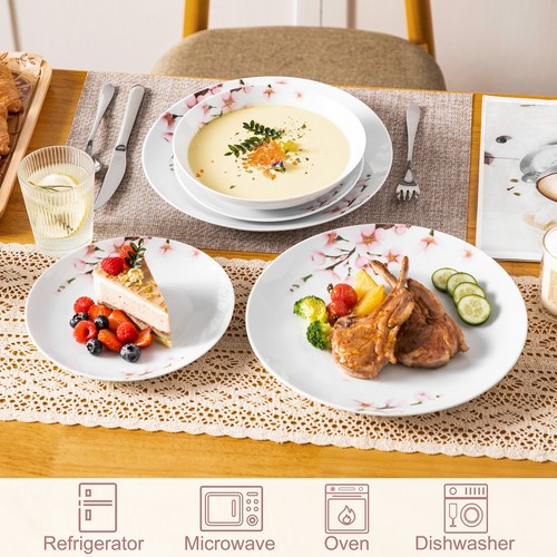 18pc Dinnerware Set Combination Dishes Sets Plates and Bowls Set Service for 6 - Picture 5 of 9