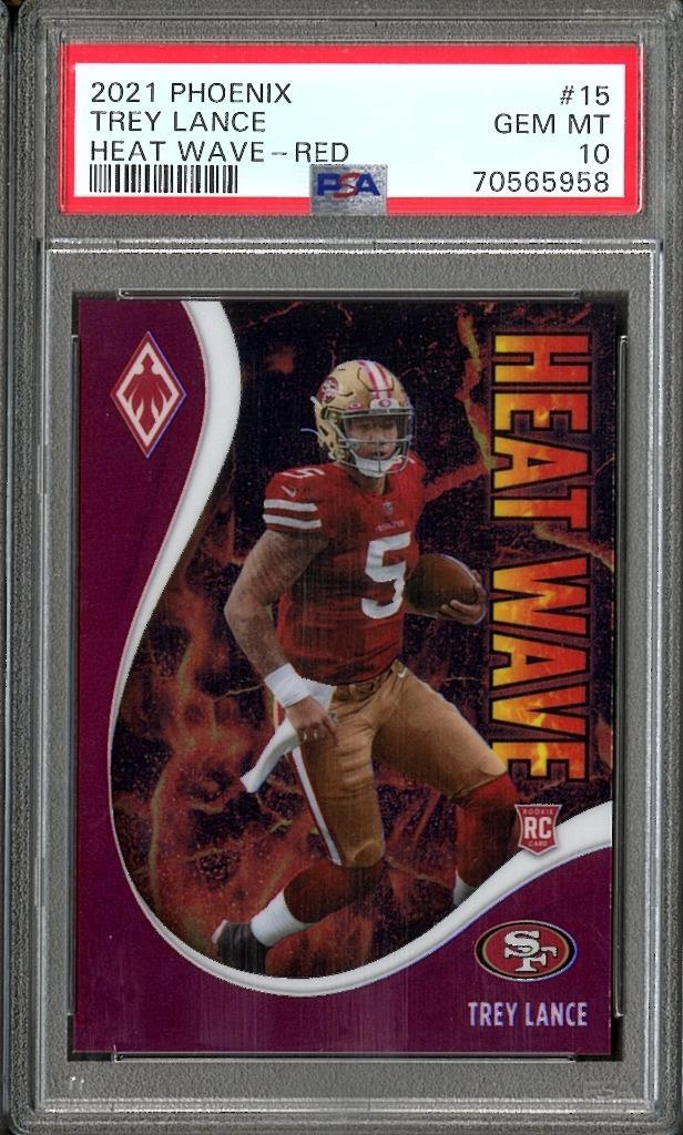 Trey Lance Panini Phoenix Heat Wave #15 Red