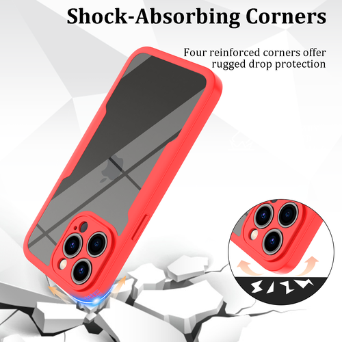 Coque Intégrale Transparente pour iPhone 15 Pro Max,Plus avec Protecteur d'écran Intégré - Photo 33 sur 50