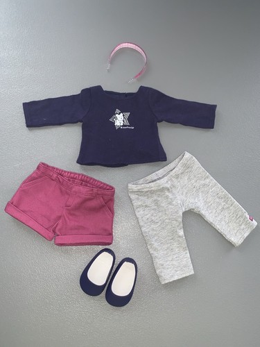 American Girl Kokosnuss Spaß Outfit Schuhe Stirnband Shirt Shorts 18" Puppe