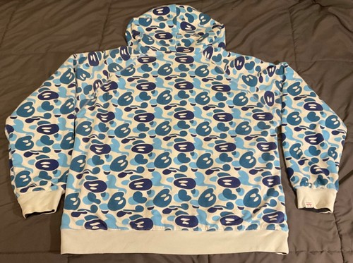 Vintage 2006 Bape/Baby Milo Reversible Hoodie Blue Camo XL - Picture 3 of 14