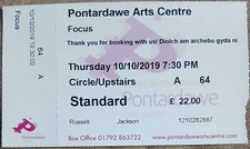 FOCUS CONCERT TICKET LIVE at PONTARDAWE ARTS CENTRE UK TOUR 2019 THIJS VAN LEER