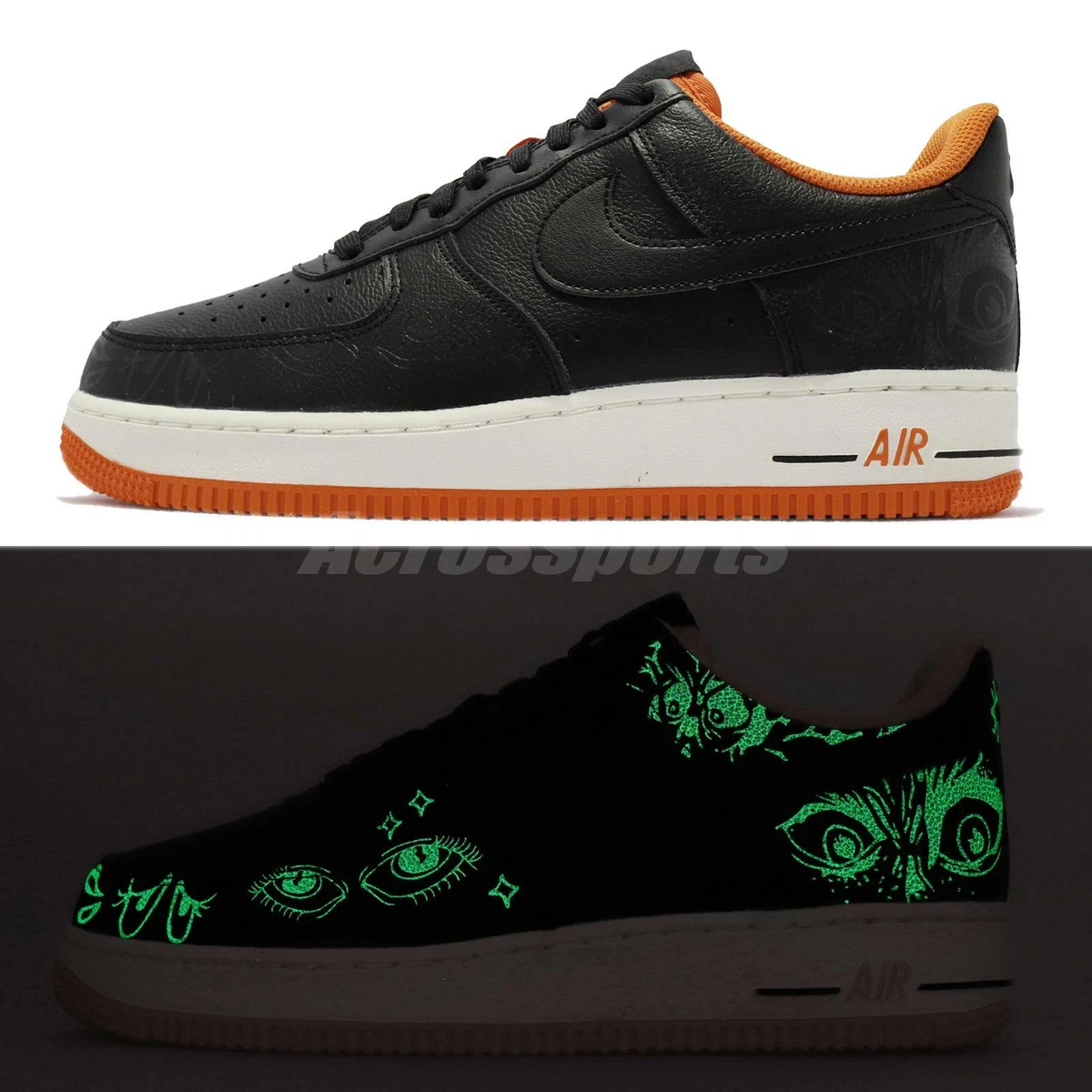 Nike Air Force 1 07 PRM Halloween AF1 Black White Orange Men