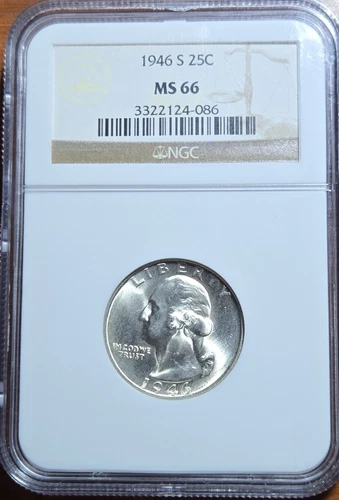 1946 S Washington Quarter NGC MS-66 Brilliant Uncirculated condition #A-108