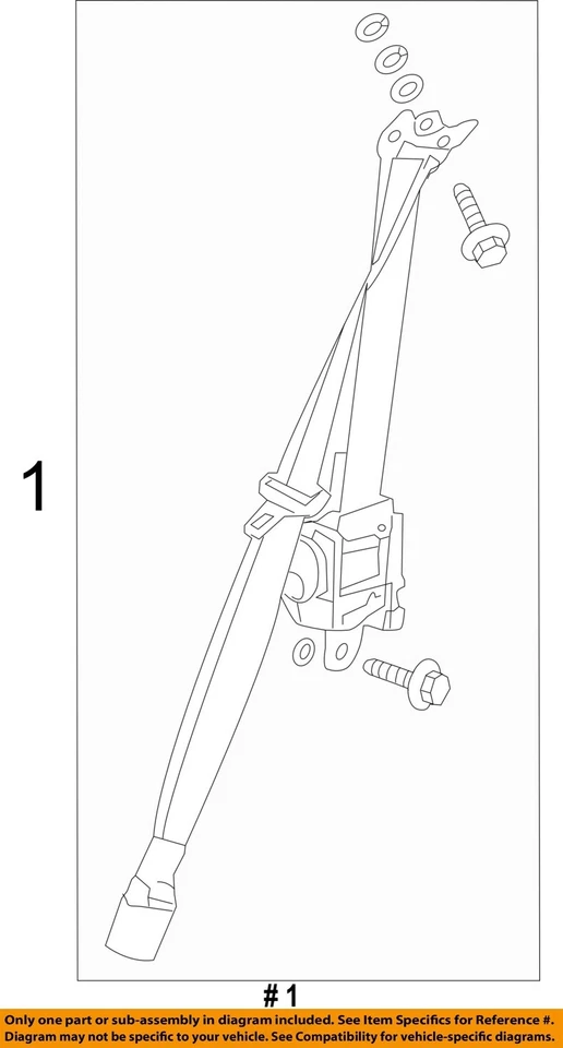 Used Front Left Seat Belt Front fits: 2013 Honda Cr-z bucket seat driver retract Foto 4 de 4