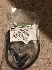 LyxPro 1.5 Feet Microphone XLR Angled Female Cable, 3 Pin Mic Cable - Black