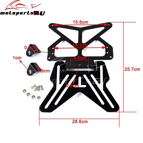 Soporte de matrícula de motocicleta ajustable y extraíble universal Suzuki Honda - Imagen 2 de 9