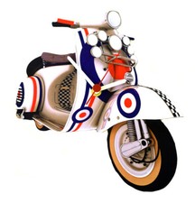 Mod Vespa Clock - Mod Scooter - Mod Scooters - Mods & Rockers - Vespas MS14-C