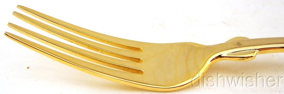 Towle 1690-ENGRAVED 24K Goldplated Dinner Fork(s) 8 1/4" - Image 3 of 4