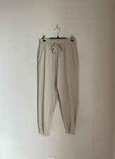 Zara Women's Cotton Jogger Pants in Ecru Cream Size SMALL