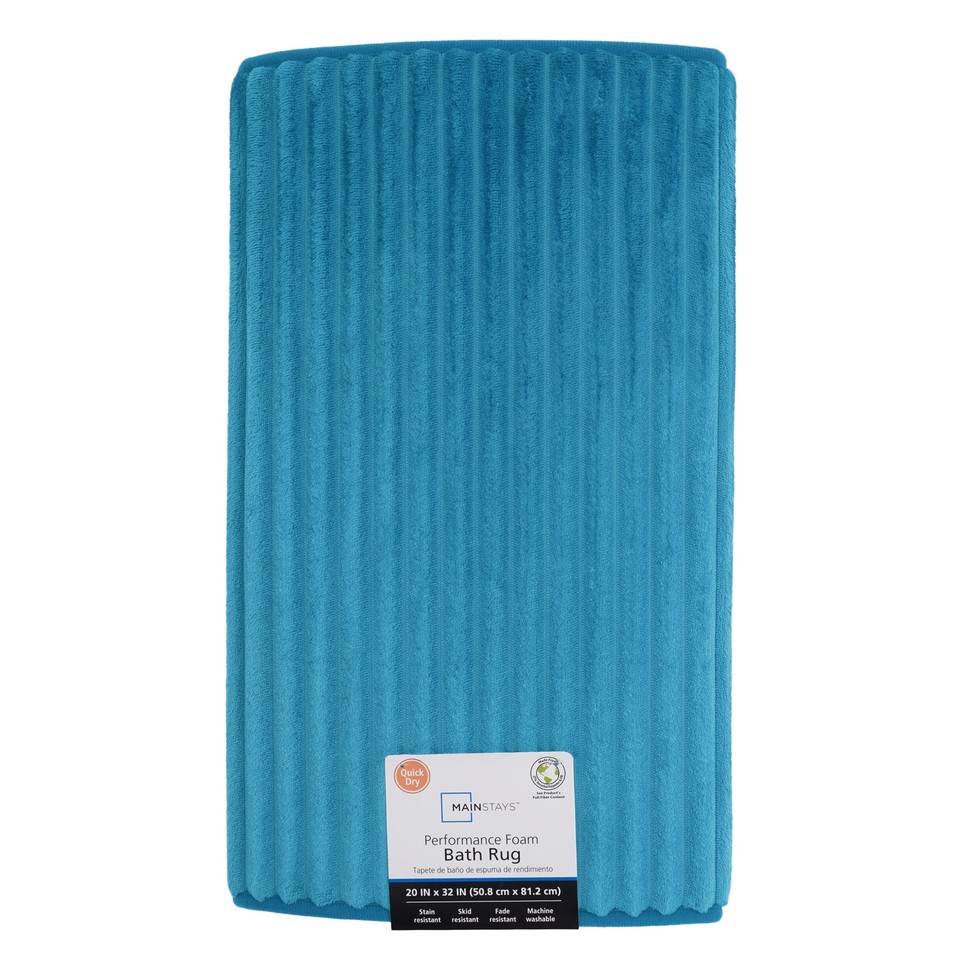 Mainstays Aqua Performance Foam 20" X 32" Bath Rug Ultra Soft & Water