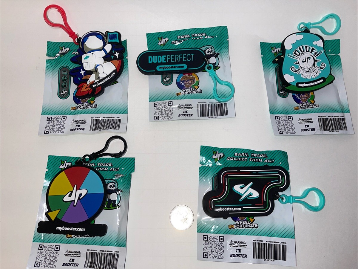 NEW Lot of 5 Dude Perfect Keychains DP Key 016, 017, 018, 019, 020