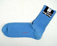 Vintage Socks 50s 60s Beloit Hosiery Blue Athletic Wool Cotton 9" x 7.5" NWT
