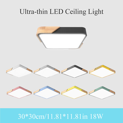 LED Ceiling Light 18W Modern Rectangular Macaron Ceiling Lamp Indoor Fixture