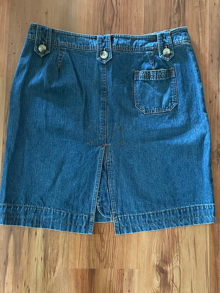 Falda de mujer Natural Reflections azul denim Jean Momcore ropa informal talla 14 Foto 4 de 4