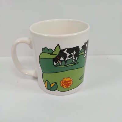 Vintage Staffordshire Chupa Chups Cow Coffee Mug ~Made in England Kiln Craft 