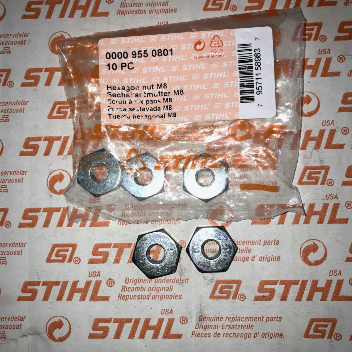 2 STIHL M8 BAR NUTS 0000 955 0801 MS271 ms291 ms311 ms391
