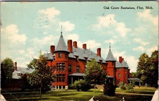 Flint Michigan Oak Grove Sanitarium Postcard