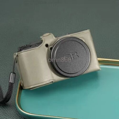 Genuine Leather Camera Bag Full Case Cover Base For Ricoh GR GR1 GR2 GR3 GR3X - Picture 21 of 23